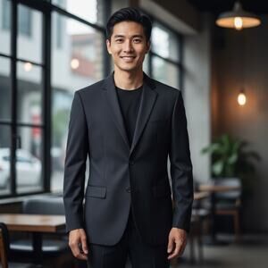 NEW Georgio Cosani Soft Wool Cashmere Suit Jacket Sport Coat Navy Blue 48 XL